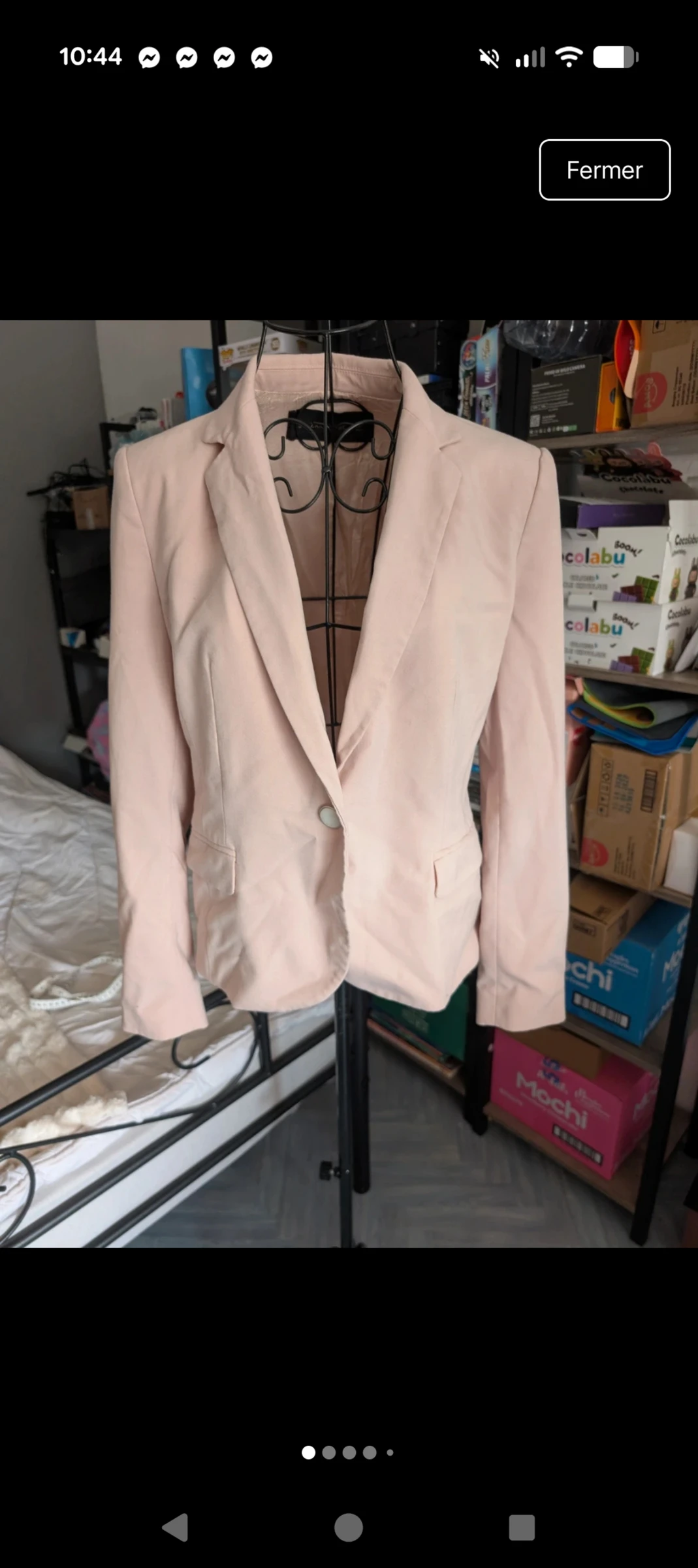 Magnifique Blazer / Veste de costume Zara Basic - Rose poudré / Nude - Taille M